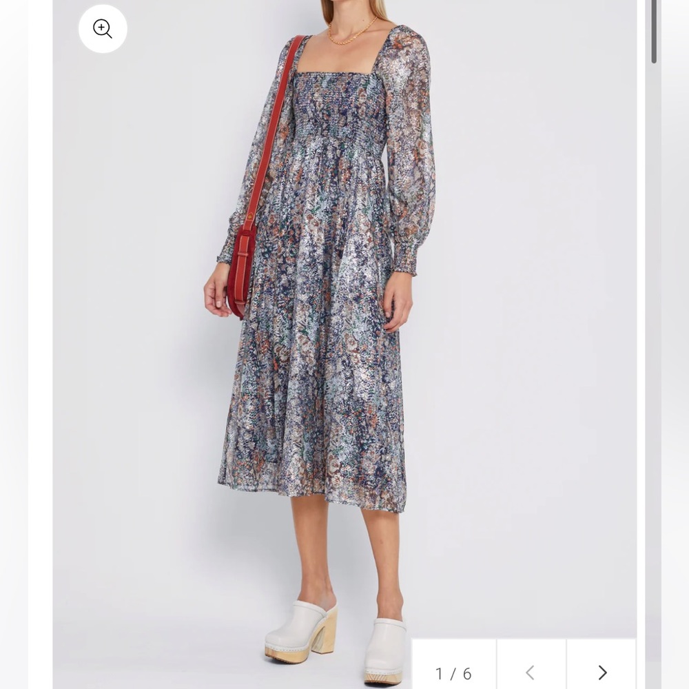 OPT smocked dress long sleeve